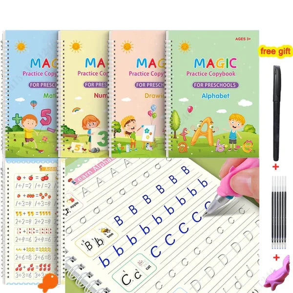 Homsfy™ Magic Practice Copybook Set (4 Books)