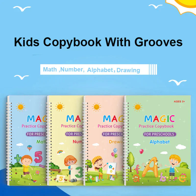 Homsfy™ Magic Practice Copybook Set (4 Books)